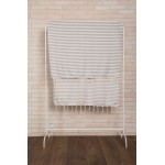 Malibu Turkish Towel - 37X70 Inches, Silver Gray