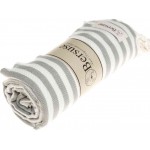 Malibu Turkish Towel - 37X70 Inches, Silver Gray