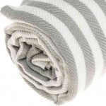 Malibu Turkish Towel - 37X70 Inches, Silver Gray