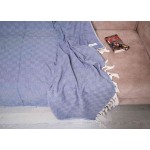 Milas XL Throw Blanket  - 60X90 Inches, Dark Blue