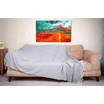 Milas XL Throw Blanket  - 60X90 Inches, Grey