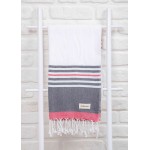 Nova Turkish Towel - 39X79 Inches, Black/White