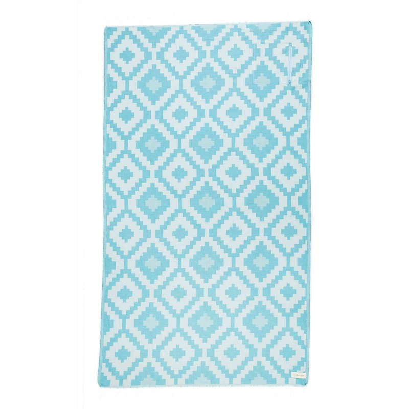 Barbados Beach Towel With Pocket Aqua