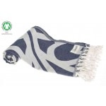 Santorini Organic Turkish Towel - 37X70 Inches, Navy