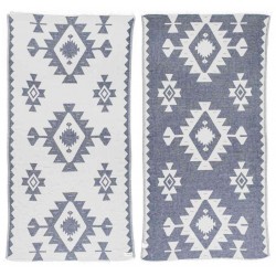 Palenque Dual-Layer Turkish Towel -37X70 Inches, Dark Blue