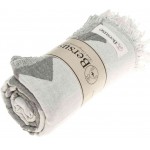 Palenque Dual-Layer Turkish Towel -37X70 Inches, Silver Gray