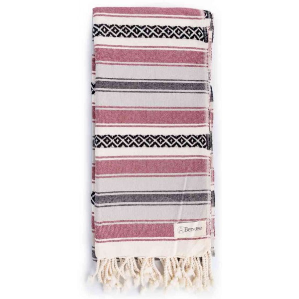 San Jose Turkish Towel - 35X70 inches, Burgundy