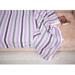 San Jose XL Mexican Style Throw Blanket  - 57X92 Inches, Purple