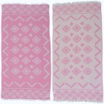 Teotihuacan Dual-Layer Turkish Towel - 37X70 Inches, Pink