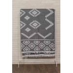 Teotihuacan XL Throw Blanket  - 78X94 Inches, Black