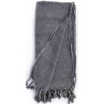 Troy Stonewashed Turkish Towel - 33X66 Inches, Black