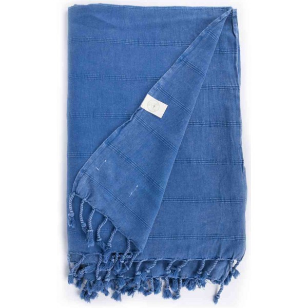Troy XL Stonewashed Throw Blanket  - 60X82 Inches, Blue