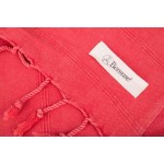 Troy XL Stonewashed Throw Blanket  - 60X82 Inches, Coral