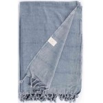 Troy XL Stonewashed Throw Blanket  - 60X82 Inches, Grey