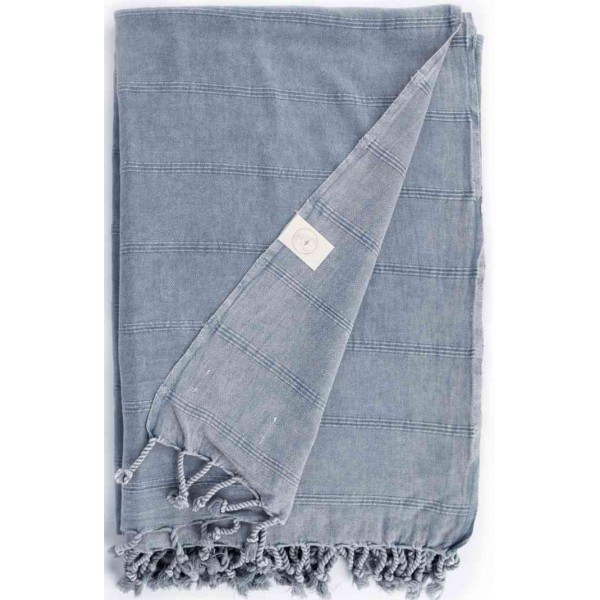 Troy XL Stonewashed Throw Blanket  - 60X82 Inches, Grey