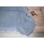 Troy XL Stonewashed Throw Blanket  - 60X82 Inches, Grey