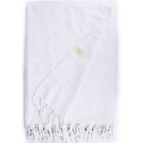 Troy XL Stonewashed Throw Blanket  - 60X82 Inches, White