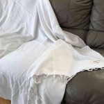 Troy XL Stonewashed Throw Blanket  - 60X82 Inches, White