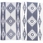 Tulum Dual-Layer Turkish Towel - 37X70 Inches, Dark Blue