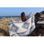 Tulum Dual-Layer Turkish Towel - 37X70 Inches, Dark Blue