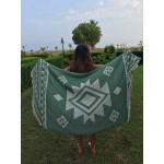 Uxmal Dual-Layer Turkish Towel - 37X70 Inches, Forest Green