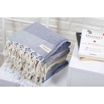 Ventura Turkish Towel - 37X70 Inches, Dark Blue