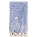 Ventura Turkish Towel - 37X70 Inches, Denim Blue