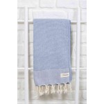 Ventura Turkish Towel - 37X70 Inches, Denim Blue
