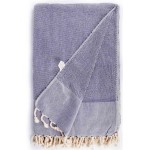 Ventura XL Throw Blanket  - 63X94 Inches, Dark Blue