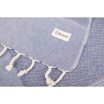 Ventura XL Throw Blanket  - 63X94 Inches, Dark Blue