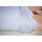 Ventura XL Throw Blanket  - 63X94 Inches, Denim Blue