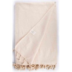 Ventura XL Throw Blanket  - 63X94 Inches, Ivory
