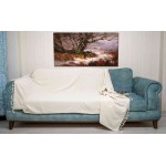 Ventura XL Throw Blanket  - 63X94 Inches, Ivory