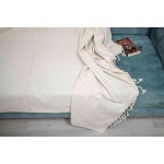 Ventura XL Throw Blanket  - 63X94 Inches, Ivory