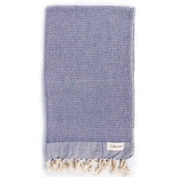 Ventura Hand Turkish Towel - 22X35 Inches, Dark Blue