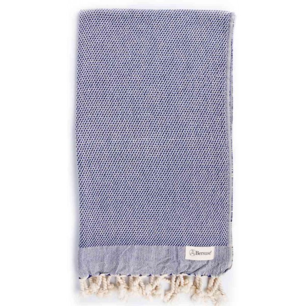 Ventura Hand Turkish Towel - 22X35 Inches, Dark Blue