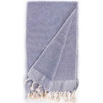 Ventura Hand Turkish Towel - 22X35 Inches, Dark Blue