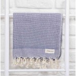 Ventura Hand Turkish Towel - 22X35 Inches, Dark Blue