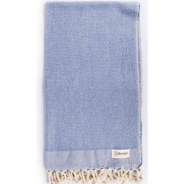 Ventura Hand Turkish Towel - 22X35 Inches, Denim Blue