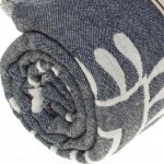 Veracrus Dual-Layer Turkish Towel -37X70 Inches, Dark Blue