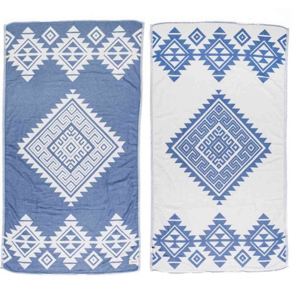 Yucatan Dual-Layer Turkish Towel - 39X71 Inches, Llight Blue