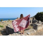 Yucatan Dual-Layer Turkish Towel - 39X71 Inches, Burgundy