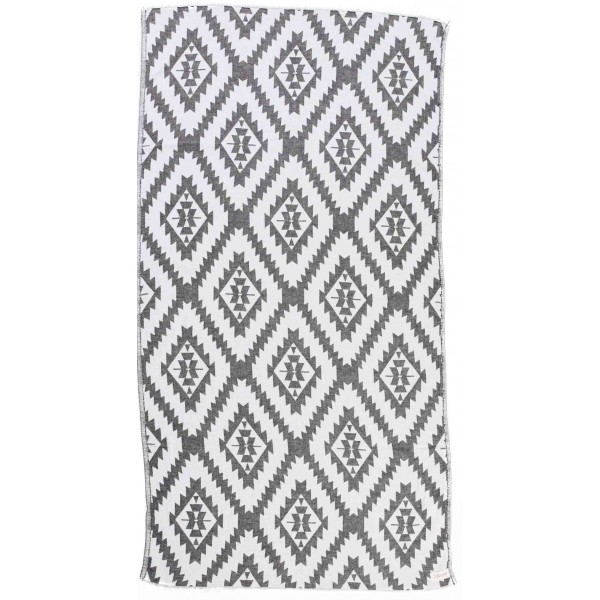 Zipolite Dual-Layer Turkish Towel - 37X70 Inches, Black