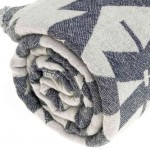 Zipolite Dual-Layer Turkish Towel - 37X70 Inches, Dark Blue