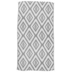 Zipolite Dual-Layer Turkish Towel - 37X70 Inches, Silver Gray