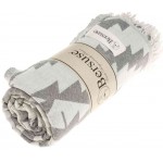 Zipolite Dual-Layer Turkish Towel - 37X70 Inches, Silver Gray