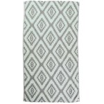 Zipolite Dual-Layer Turkish Towel - 37X70 Inches, Silver Gray/Mint